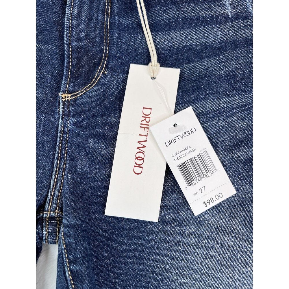 *NWT* Driftwood Jackie High Rise Skinny Jeans Women's Distressed Denim - Sz 27 - Picture 8 of 9